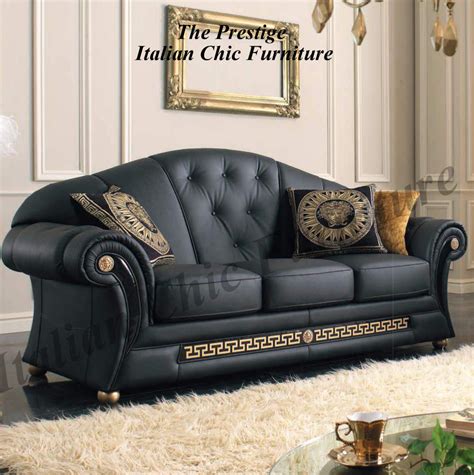 versace leather sofa